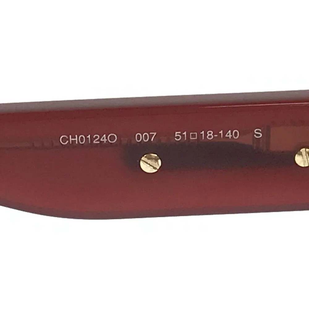 Chloe Eyeglasses Frames CH0124O 007 Polished Red Gold Square Full Rim 51-18-140
